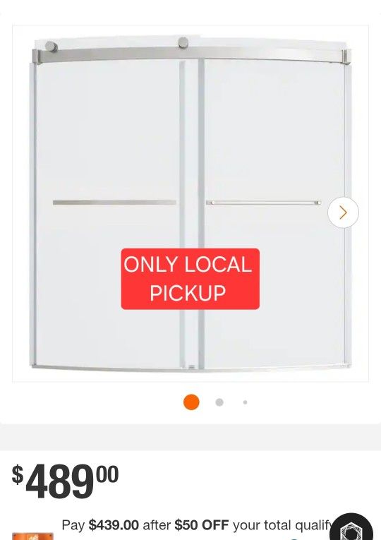 ✨️ American Standard Ovation Curve 60 in. W x 60 in.H Sliding Frameless Tub Door in Brushed Nickel 