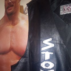 WRESTLEMANIA WWE MOTORCYCLE BIKER JACKET STONE COLD STEVE AUSTIN SKULL ! only 140! Betta hurry 😁😁