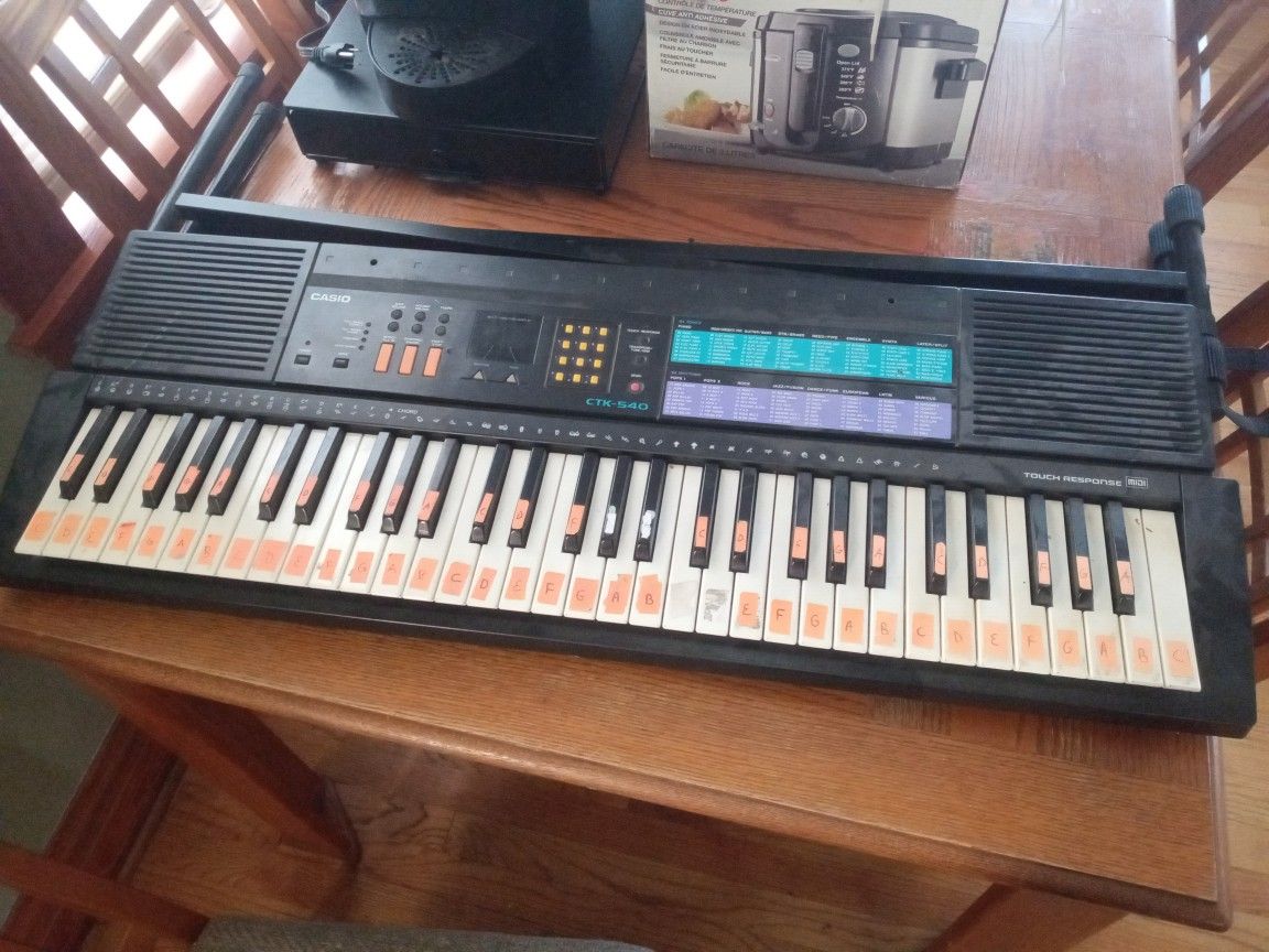 Vintage Casio Keyboard With Stand, Cross Posted North Riverside 