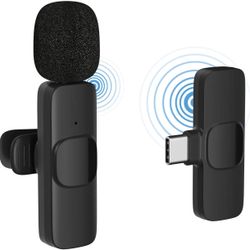 Wireless Lavalier Microphone, CD Recording Audio Quality and 130ft Working Range Mini Lapel Mic System, Work for YouTube Facebook Live Streaming, Comp