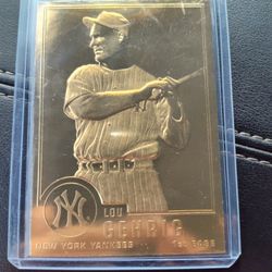 Lou Gehrig 22 Gold Plated 