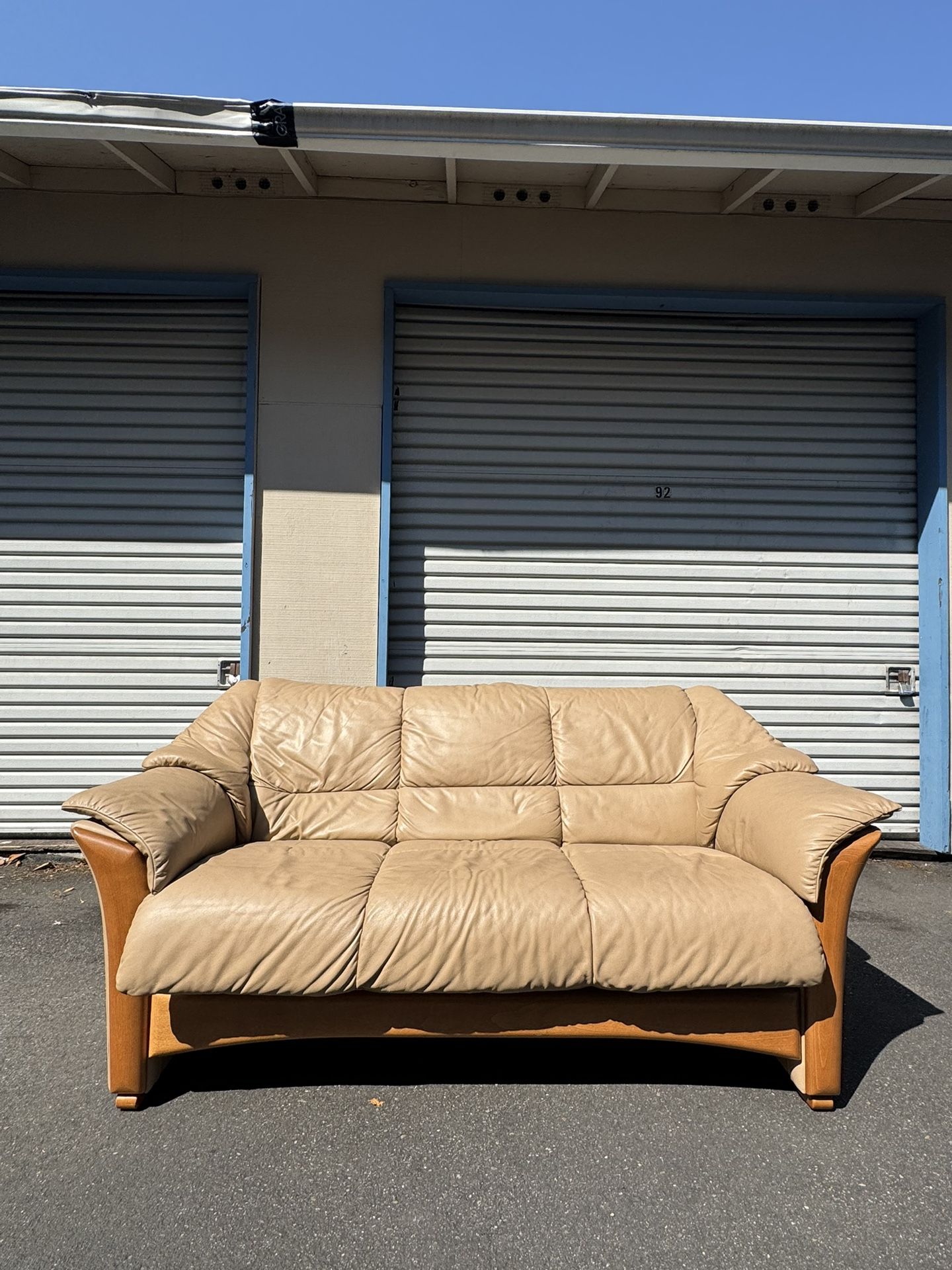 Vintage Ekornes Stressless Oslo Leather Sofa
