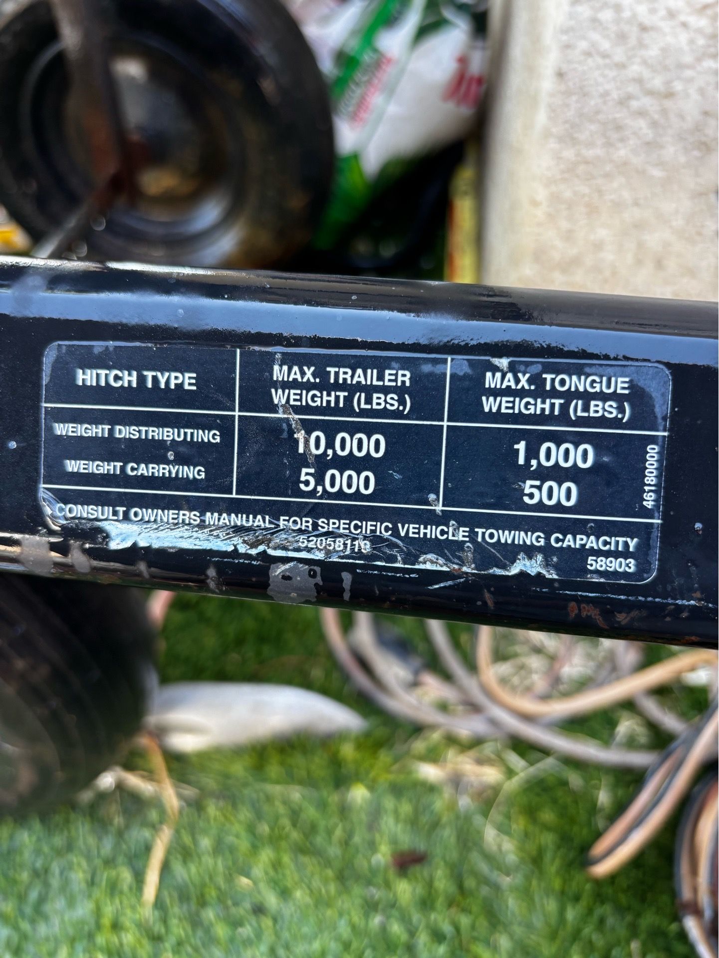 Mopar hitch receiver with hardware - 10,000lb max