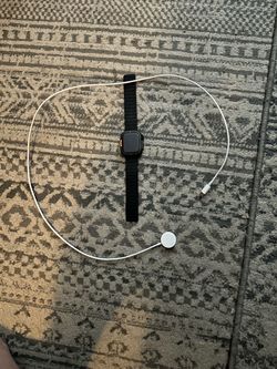 Apple Watch 9 with Black Band and Charger