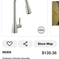 MOEN Doherty Pull-Down Kitchen Faucet Power Clean Spot Resist Stainless