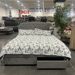 King Or Queen Bed Frame With Drawers. 