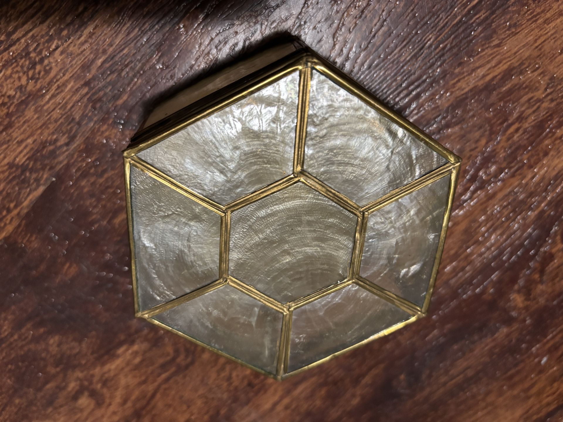 Vintage Hexagon Mother-of-Pearl Trinket Box – Made in Philippines