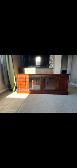 Brown tv stand