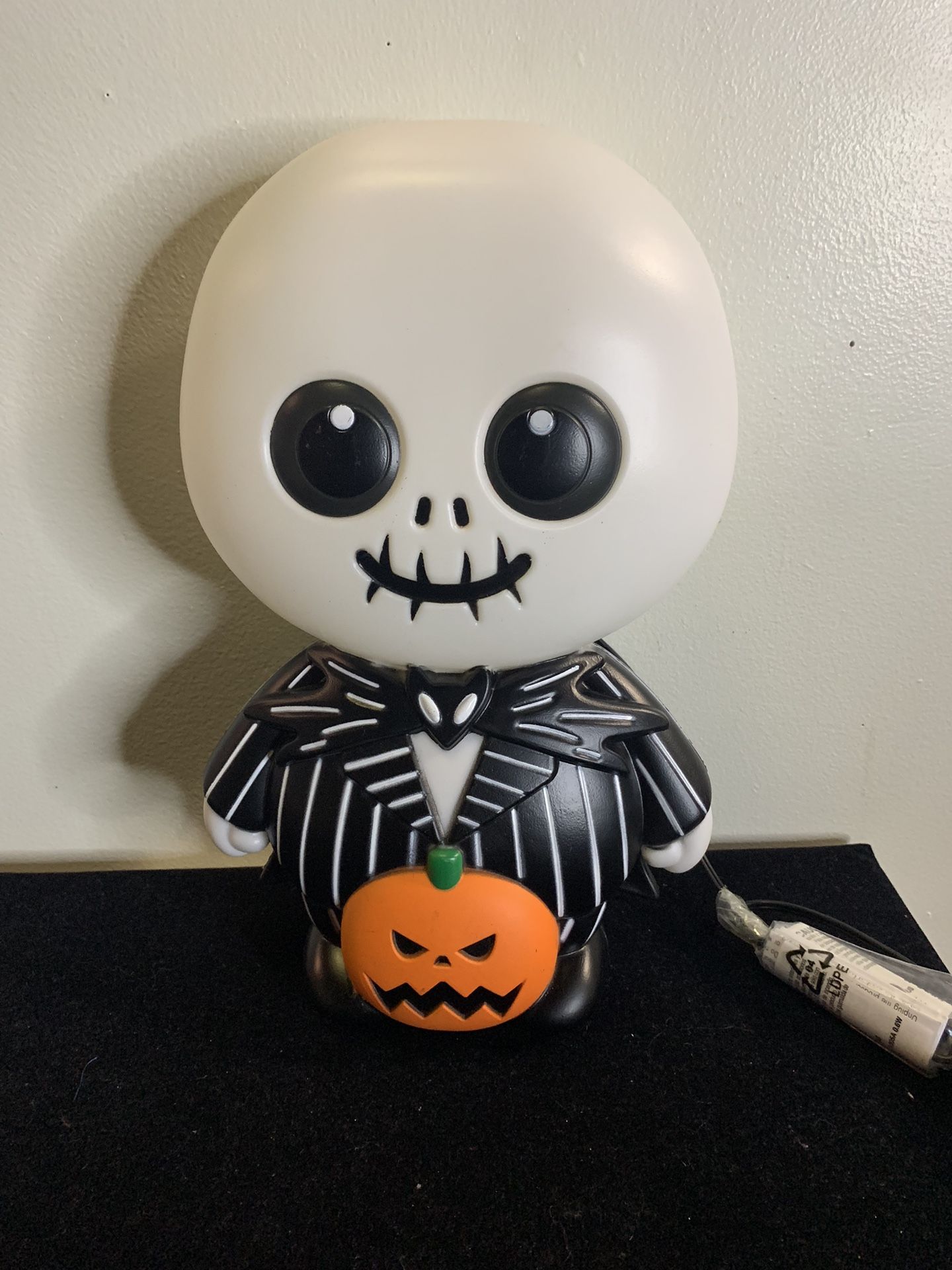 New Disney 14" Nightmare Before Christmas Jack Skellington with Pumpkin Halloween Light Up Blow Mold