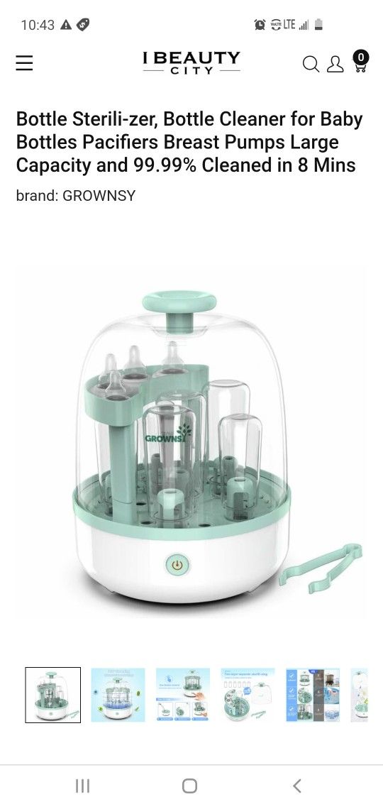 $40 GROWNSY BABY BOTTLE STERILIZER 