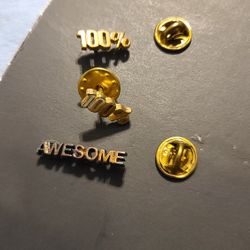 Awesome 100% Pin Brooch Badges