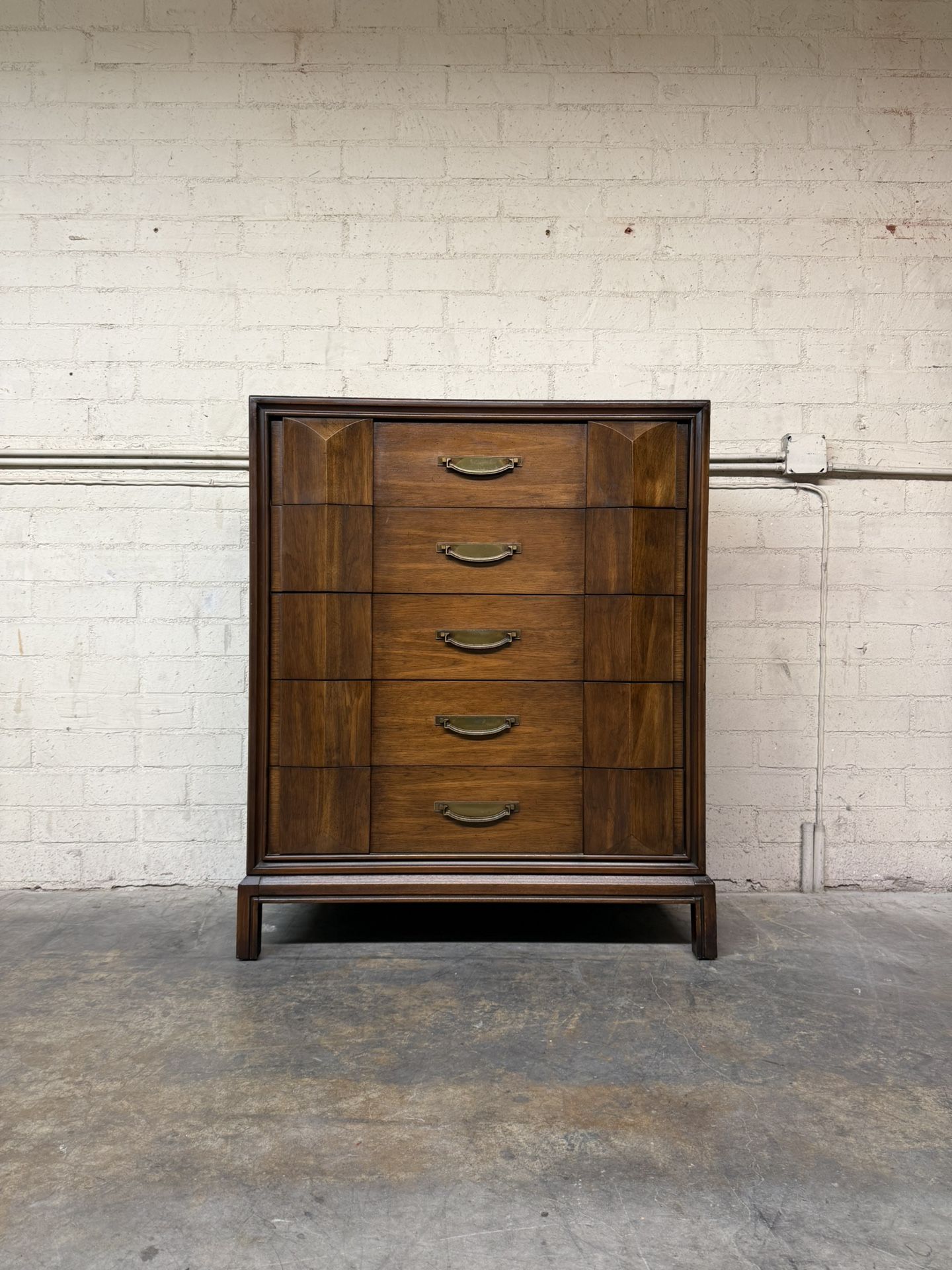 Delivery Is Available Vintage Solid Wood Mid Century Modern Highboy Dresser Chest $650 Obo!