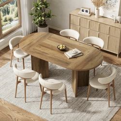 63 inch Oval dining table for 4-6 people