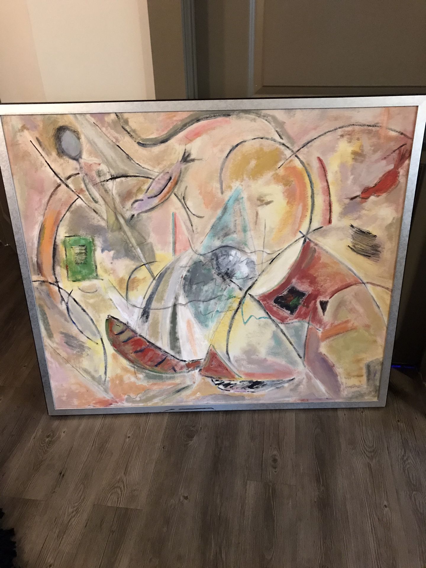 Large canvas painting