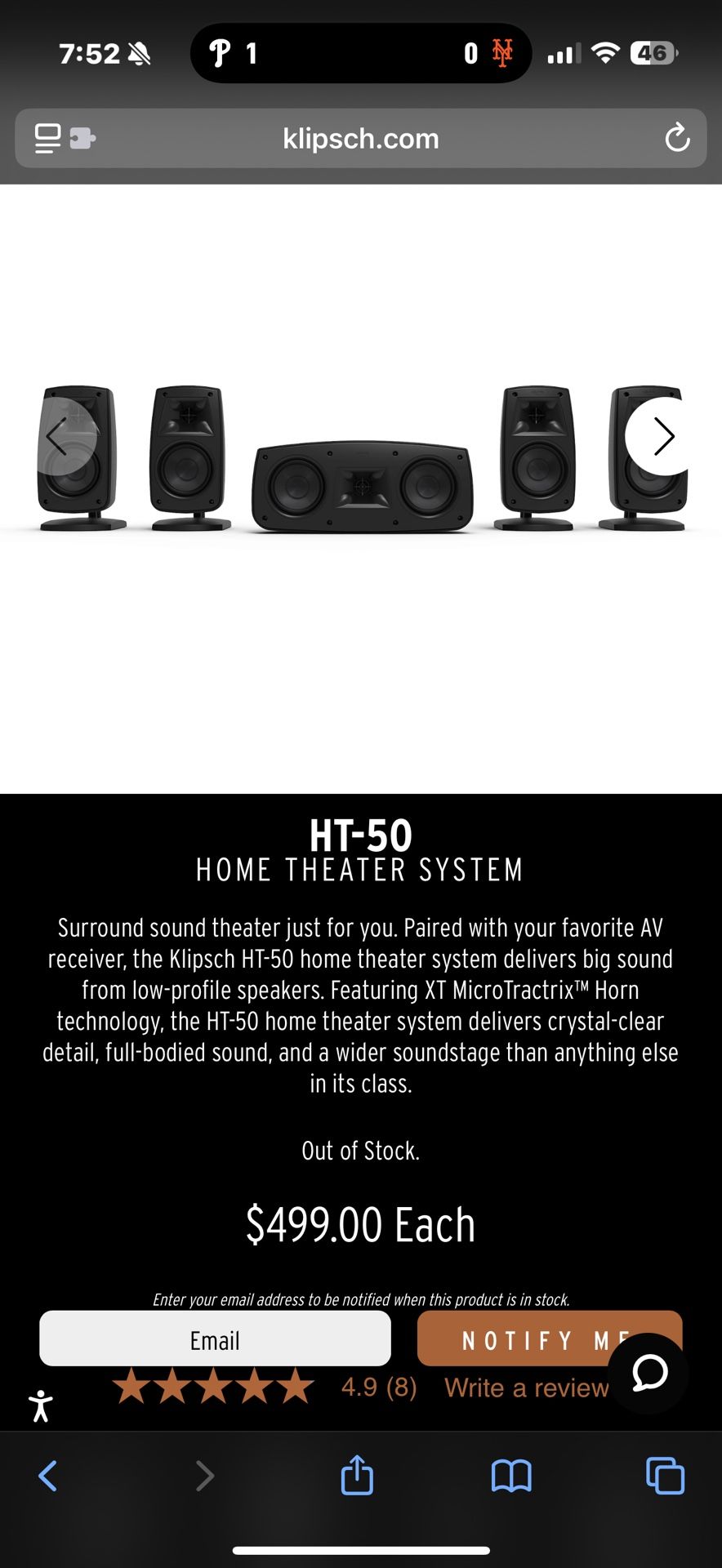 Klipsch HT-50 Surround Sound System