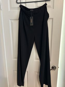 Shinestar Black Wide-Leg Dress Pants