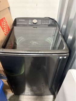 Samsung - 5.2 Cu. Ft. High-Efficiency Smart Top Load Washer smart with Super Speed Wash - Brushed Black