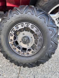 Set of 4 Maxxis Bighorn 2.0 ATV Tire on Beadlock Wheel
