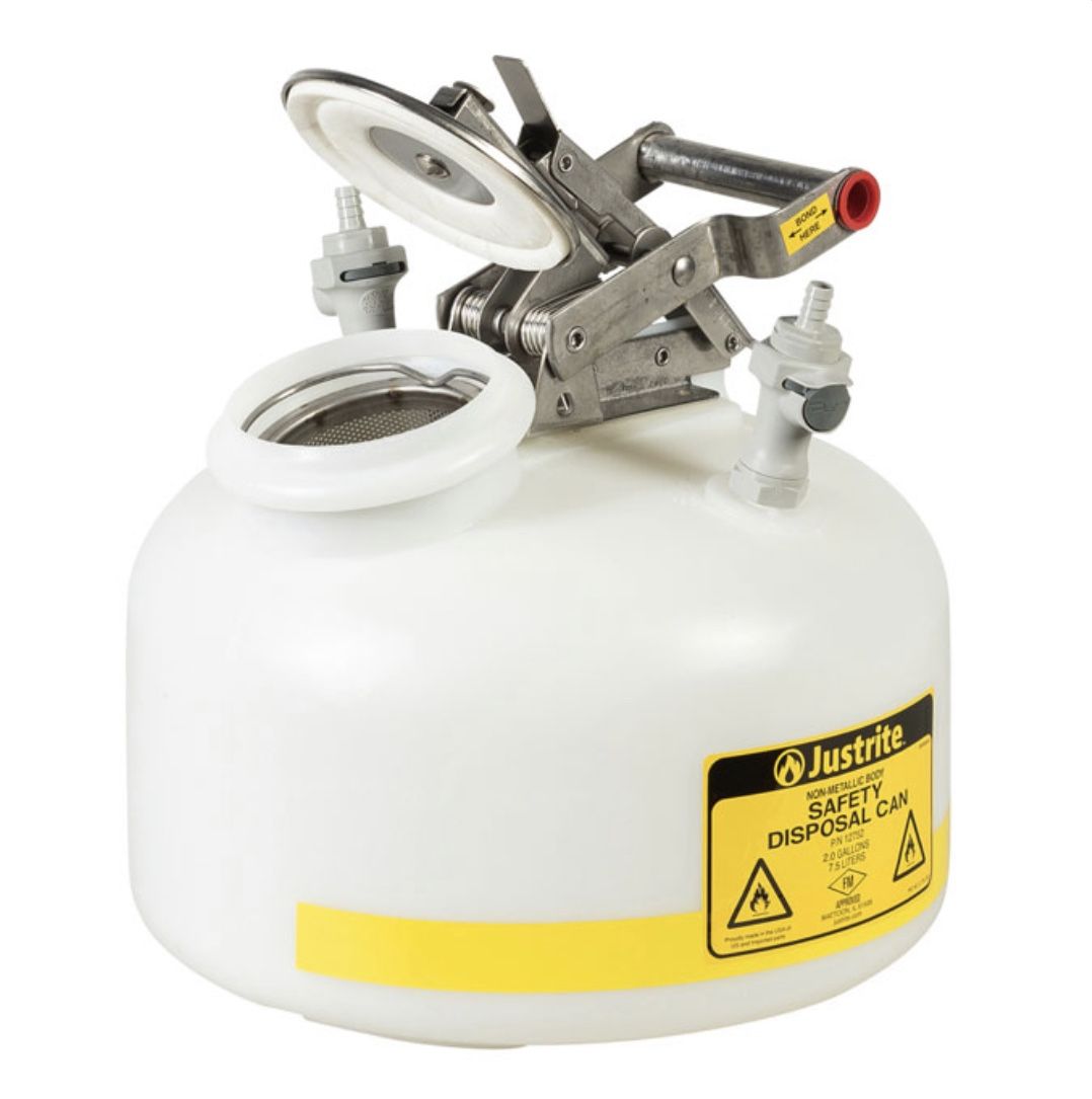 Justrite Safety Chemical Disposal Can. New-Open Box