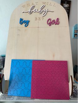 Gender reveal vote board