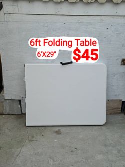 6ft folding table -White, for Parties, events, meetings, work, buisness, weddings, camping and more