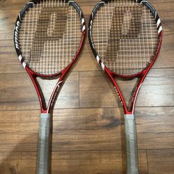 Pair TWO (2) Prince Titan Ti MidPlus Tennis Rackets