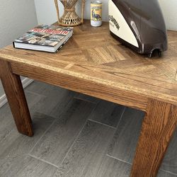 1980s Wood Side Table