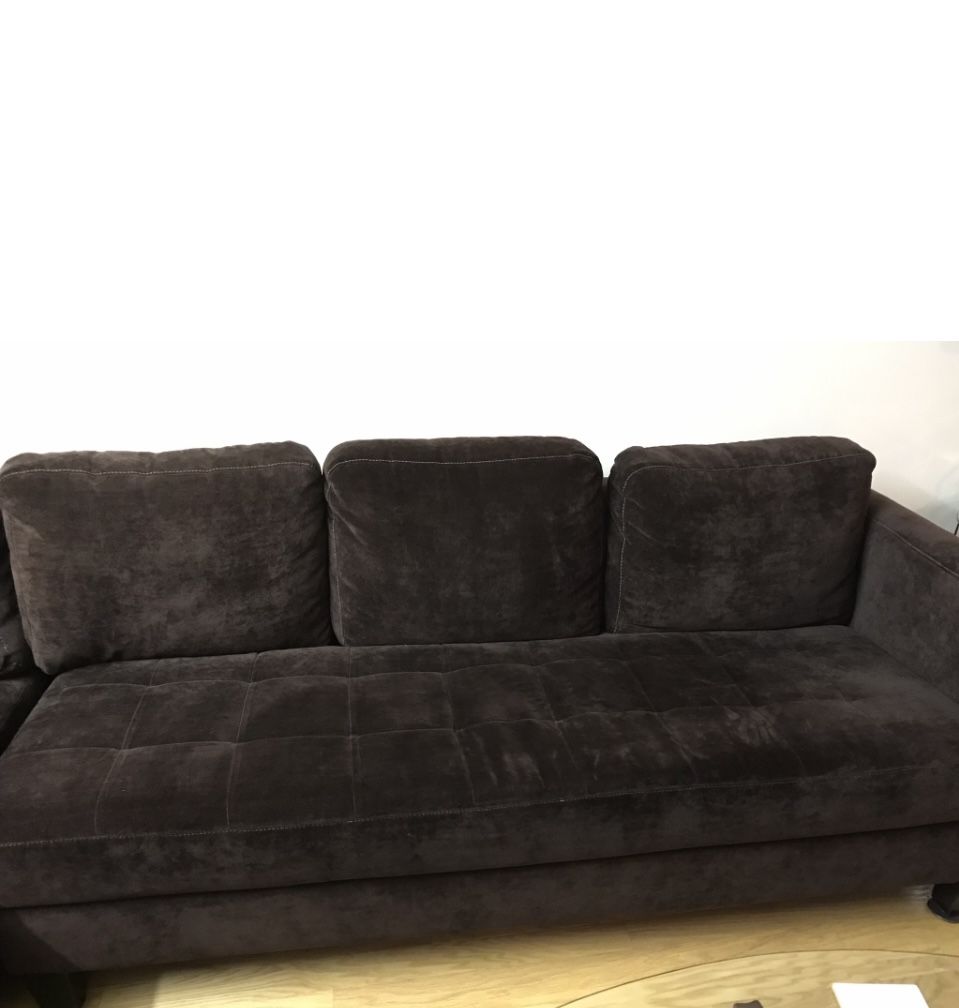 Microfiber Godiva Sectional Sofa with Chaise Lounge