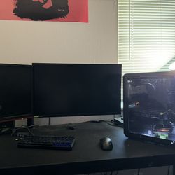FULL GAMING SETUP W/ DOUBLE MONITOR -- SEND OFFERS