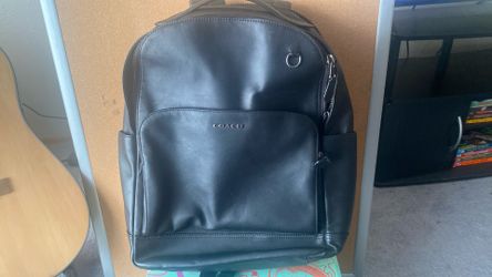 Coach Backpack Genuine Black Leather