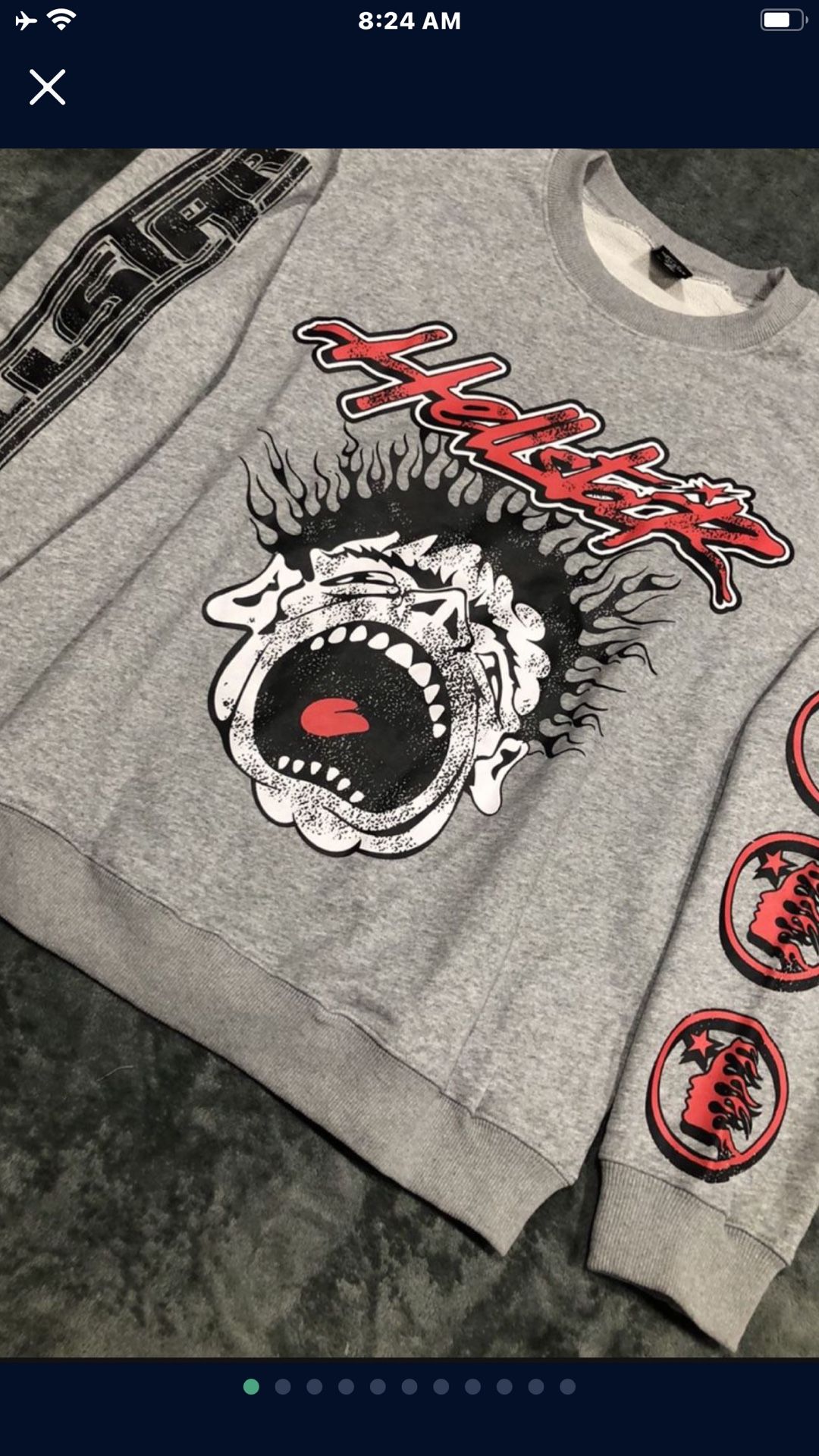 Grey Hellstar Sweater.    S,m,l,xl