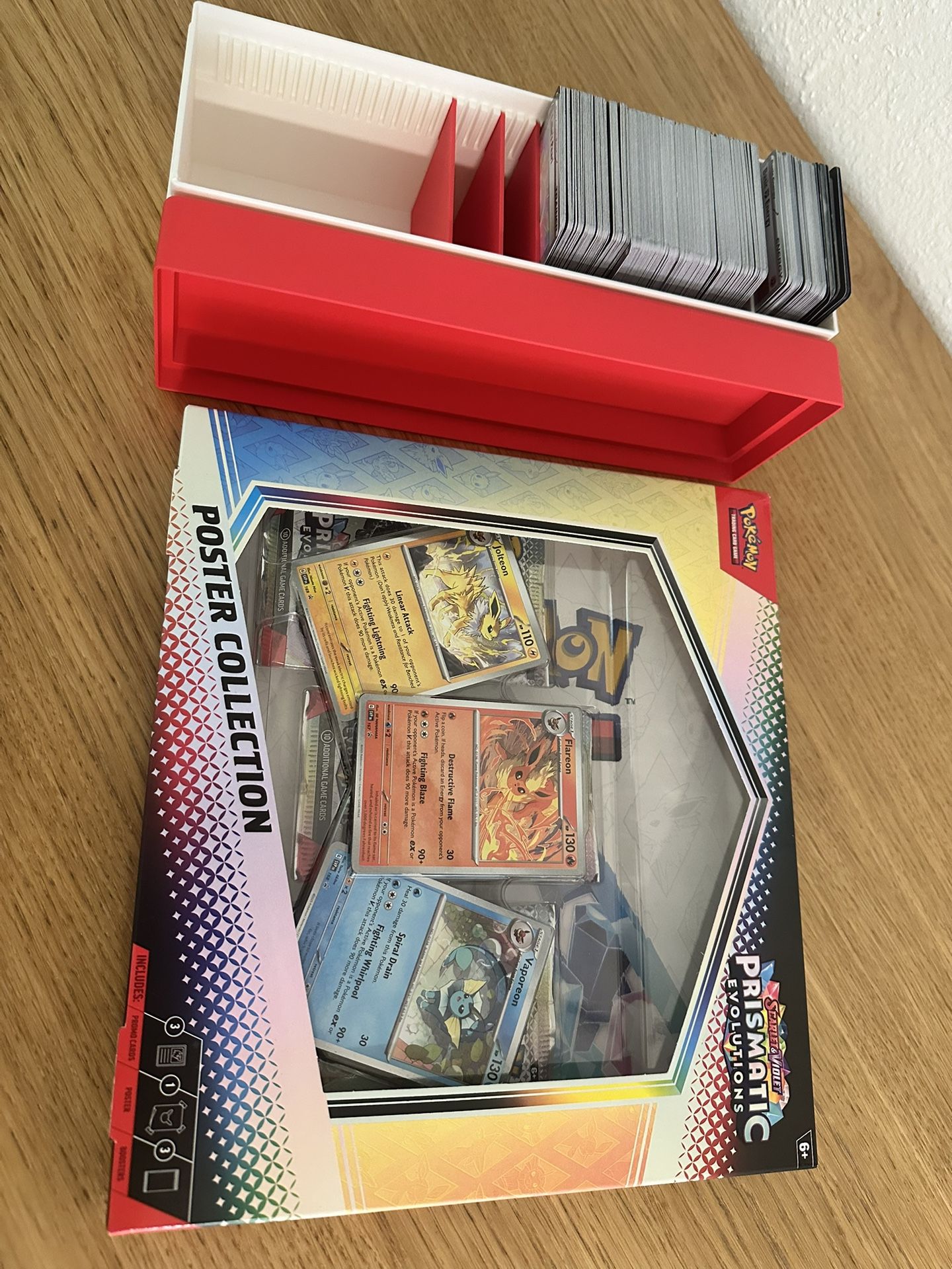 Prismatic Poster Collection + Custom Card Case + Pokemon TCG Cards