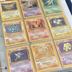 9 1st edition holographic Pokémon cards in pristine condition - open to offers