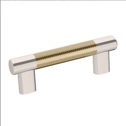 Two-Tone Knurled Cabinet Bar Pull