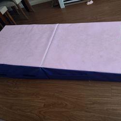 Folding Incline Gym Mat - 71 x 30 x 14 in Wedge Gymnastics Tumbling Mat for Kids