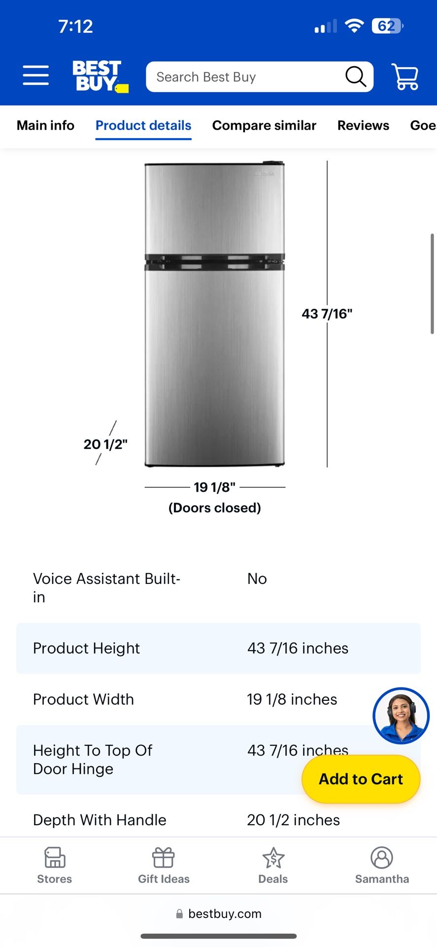 Insignia mini Fridge
