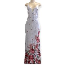 Free People "Get to You" printed maxi dress in the Hydrangea Combo colorway