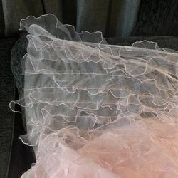 Fabric- Pink Ruffle with Pink Tulle