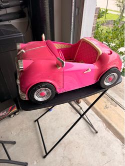 OG Our Generation Doll Retro Cruiser With Roof Convertible Car Pink NO ROOF