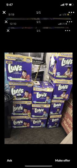 Luvs pampers size 1 -2-3-4. $20 each
