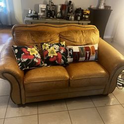 Leather Sofa and Love Seat
