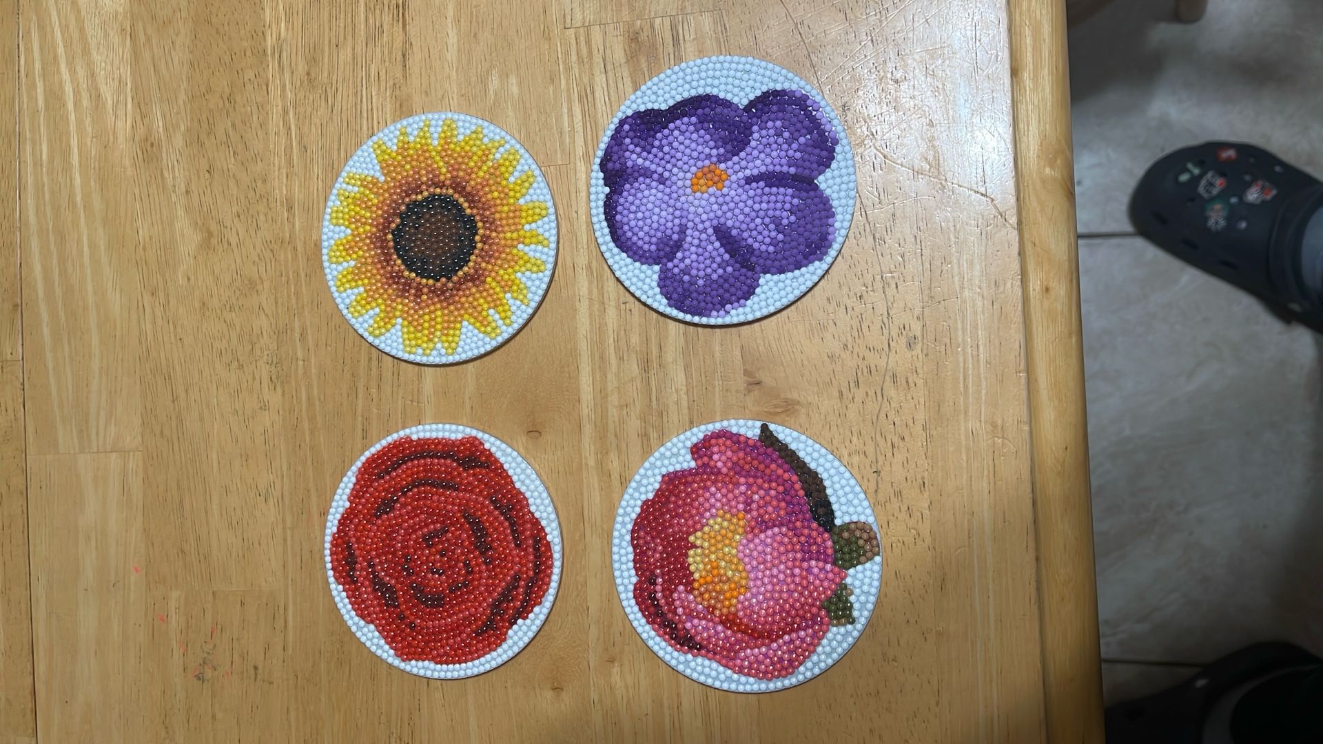 Floral Diamond Art Coasters 