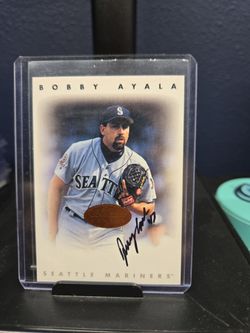 Bobby Ayala on card Autograph Mariners