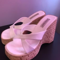 White Wedges Brand New  Size 7 1/2