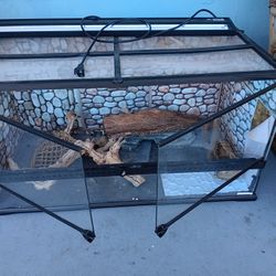 150 Gallon Reptile Tank All Wood And Screen Top Light