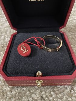 NEW Authentic Cartier LOVE WEDDING BAND, 1 DIAMOND