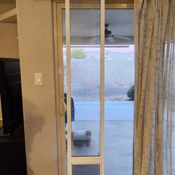 White Frame Doggy Door