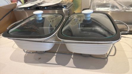2 tray food server station