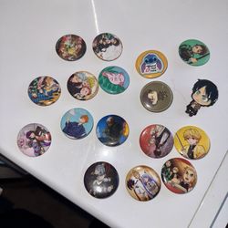 Various Anime Button Pins
