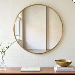 🔥 WEEKEND STEAL: Genuine West Elm 30” Antique Brass Mirror 🔥